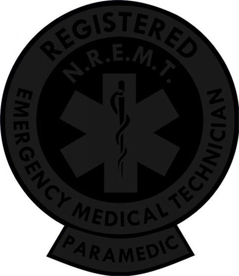 Registered NREMT Paramedic Blacklite Reflective Decal - Powercall Sirens LLC