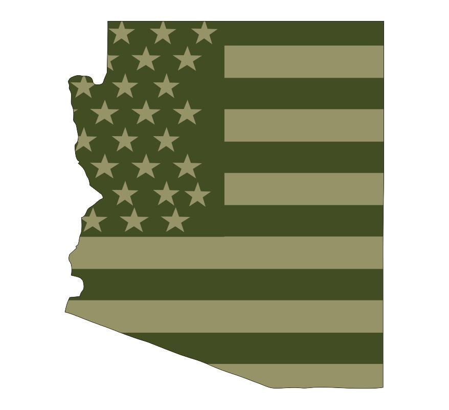 Arizona Olive Drab Flag Decal