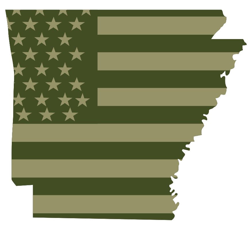 Arkansas Olive Drab Flag Decal