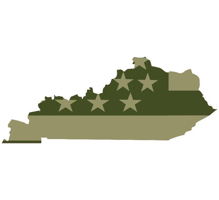 Kentucky Olive Drab Flag Decal