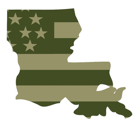 Louisiana Olive Drab Flag Decal