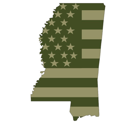 Mississippi Olive Drab Flag Decal