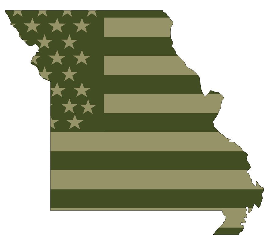 Missouri Olive Drab Flag Decal