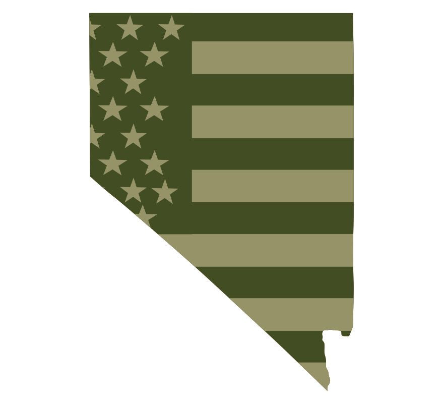 Nevada Olive Drab Flag Decal