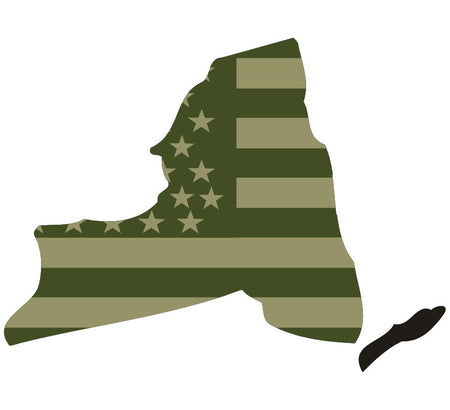 New York Olive Drab Flag Decal