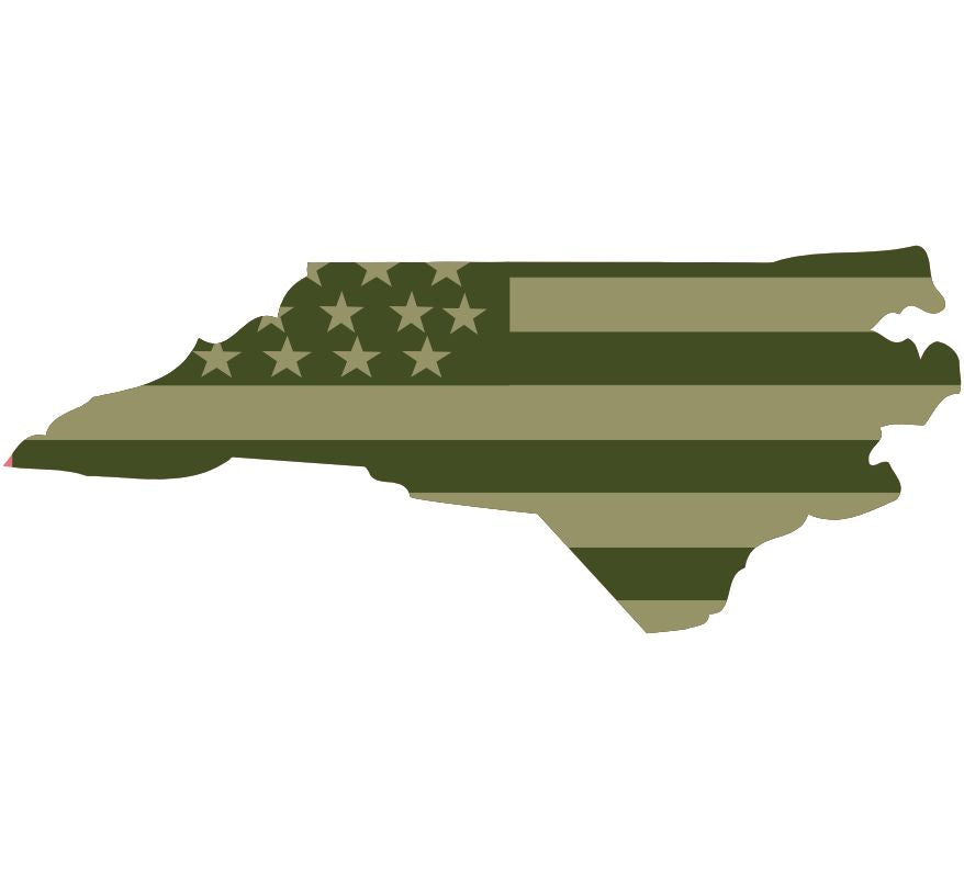 North Carolina Olive Drab Flag Decal