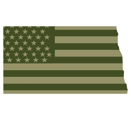 North Dakota Olive Drab Flag Decal
