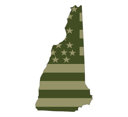 New Hampshire Olive Drab Flag Decal