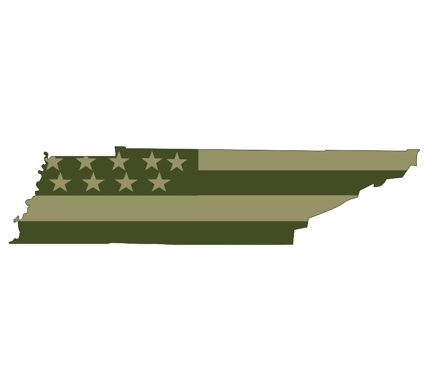 Tennessee Olive Drab Flag Decal