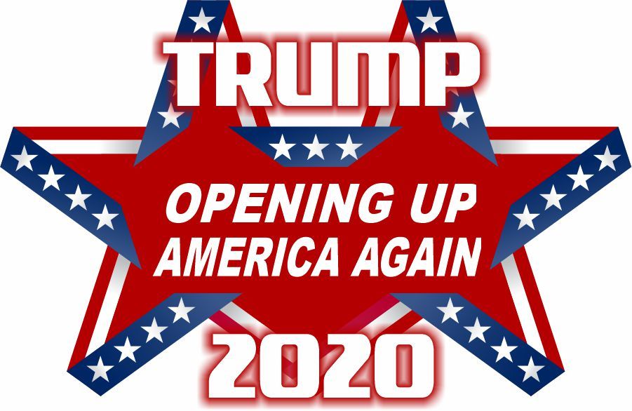 Trump 2020 Open Up America Customer Decal - Powercall Sirens LLC