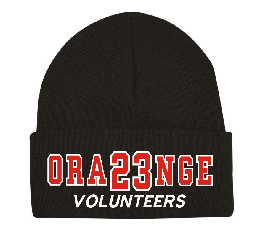 Orange 23 Volunteers Embroidered Winter Hat