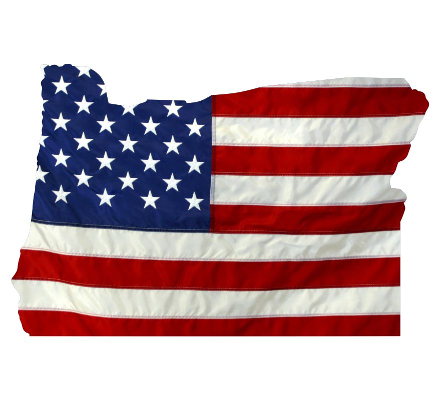 Oregon USA  Flag Decal