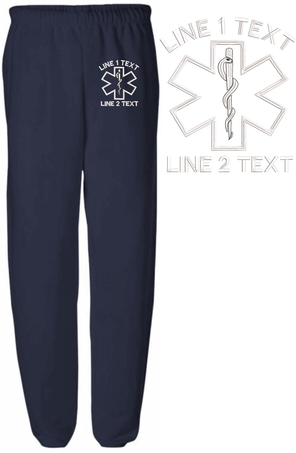 Outline EMS Star Embroidered Sweatpants - Powercall Sirens LLC