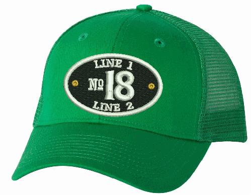 Trucker VC400 Adjustable Oval Fire Company Hat - Powercall Sirens LLC