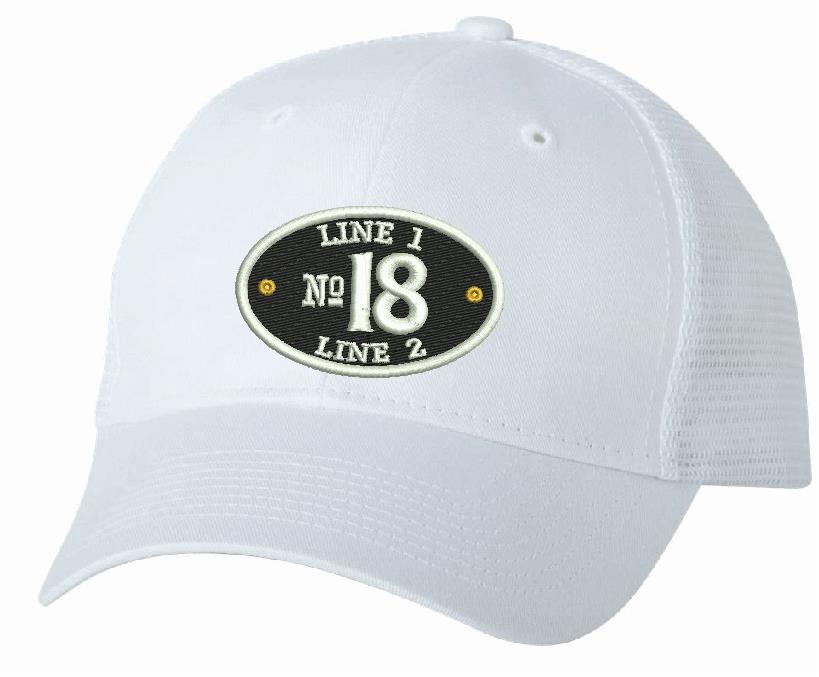 Trucker VC400 Adjustable Oval Fire Company Hat - Powercall Sirens LLC