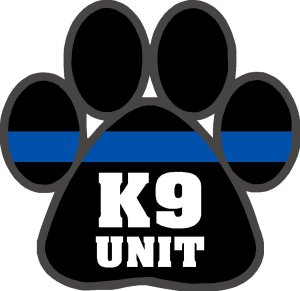 Thin Blue Line Paw K9 Decal