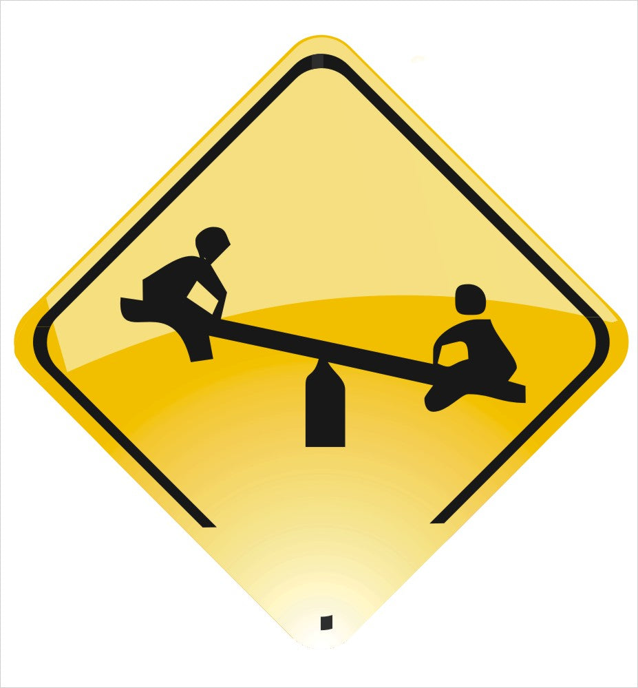 Playground Ahead Road Sign Decal