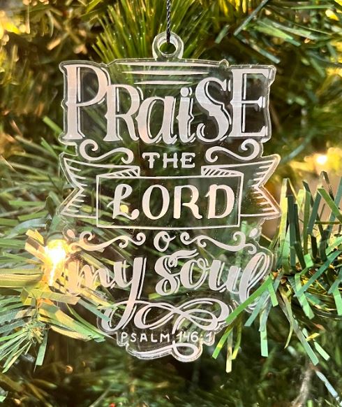 Praise the Lord Religious Acrylic Ornament