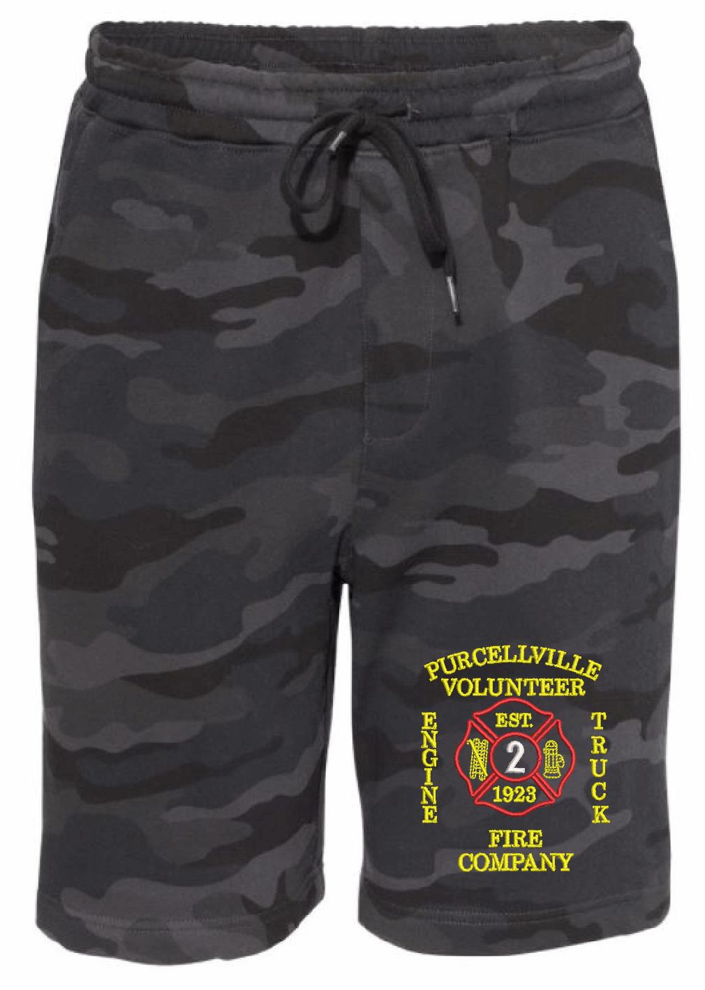 Purcellville Vol. Fire Embroidered Fleece Shorts - Powercall Sirens LLC