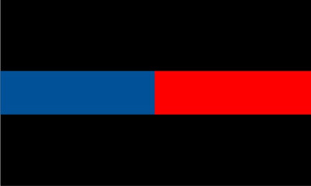 Thin Red/Blue Line Window Decal