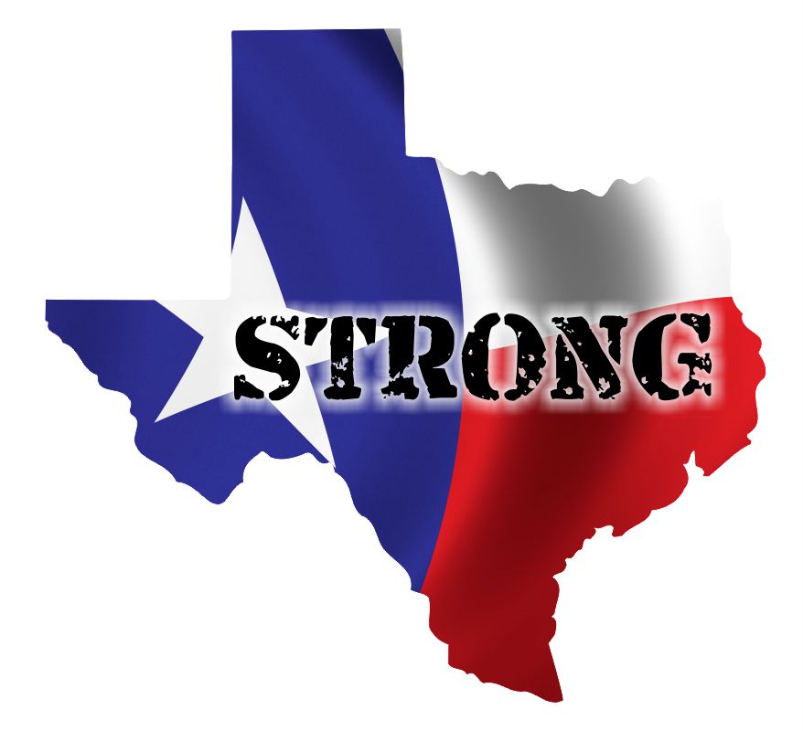Texas Flag Houston Strong Exterior Window Decal