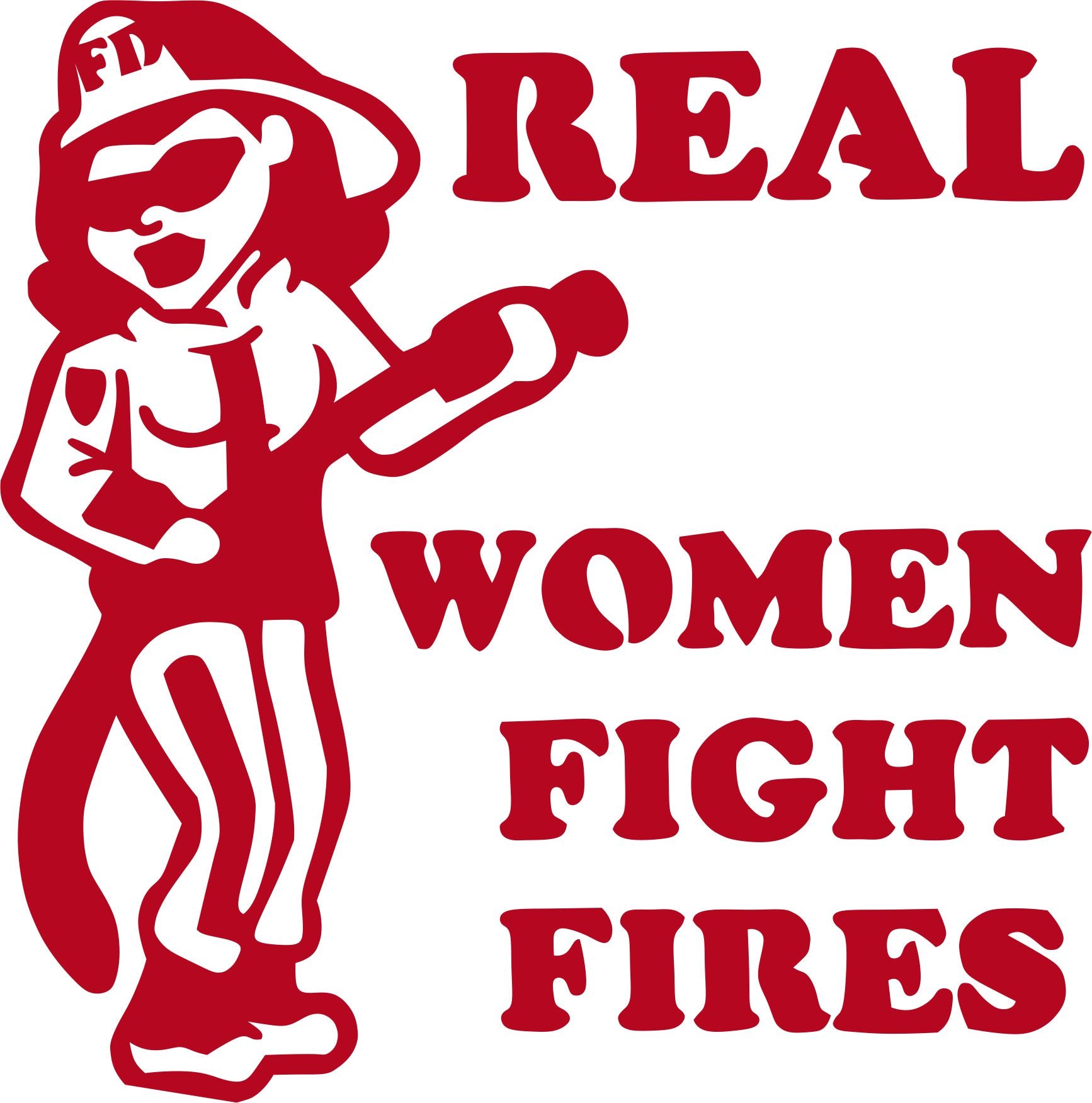 Real Women, Holding Hose Decal - Powercall Sirens LLC