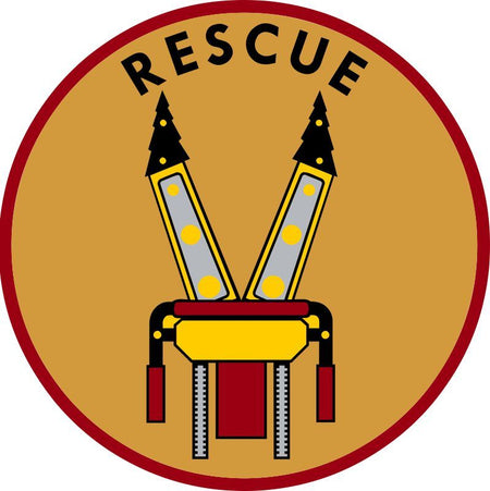 Hurst Round Rescue Decal - Powercall Sirens LLC