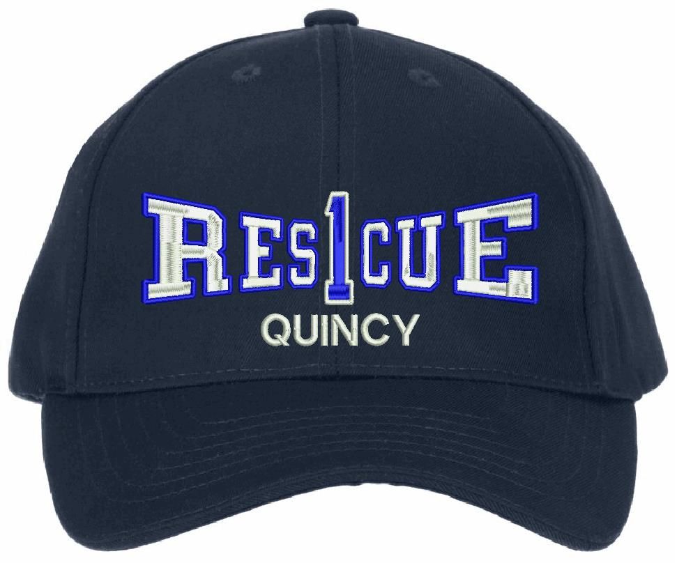 Rescue 1 Quincy Custom Embroidered Hat - Powercall Sirens LLC