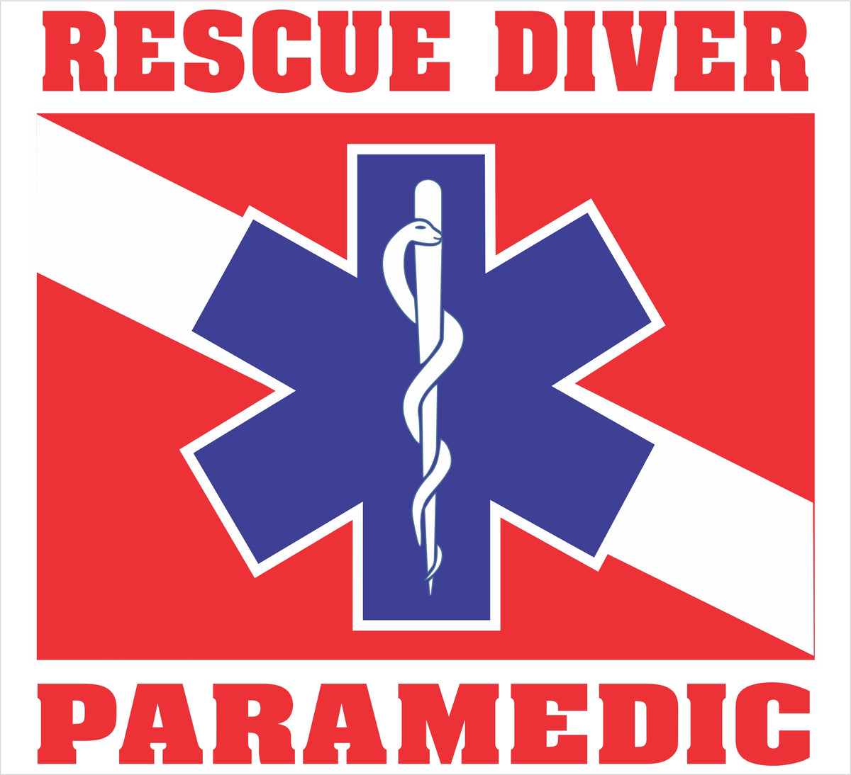 Rescue Diver Paramedic Customer Decal