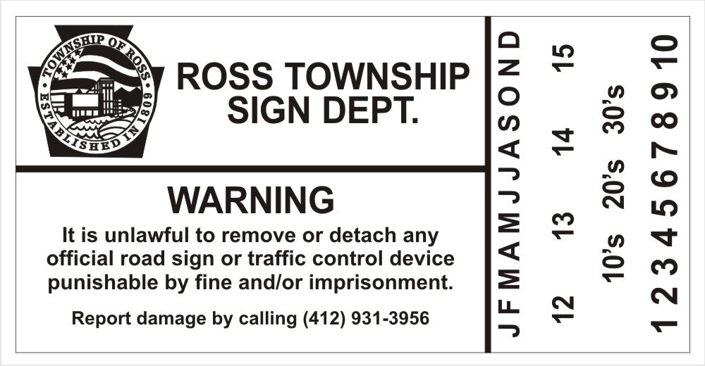 Ross Township Custom Label