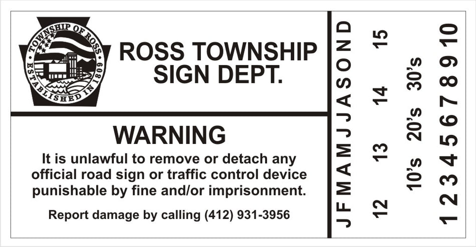 Ross Township Custom Label