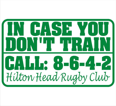 Dont Train Rugby Customer Decal