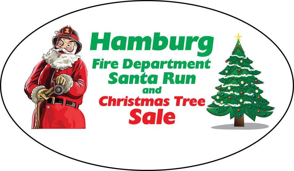 Santa Firefighter Hamburg Tree Customer Decal