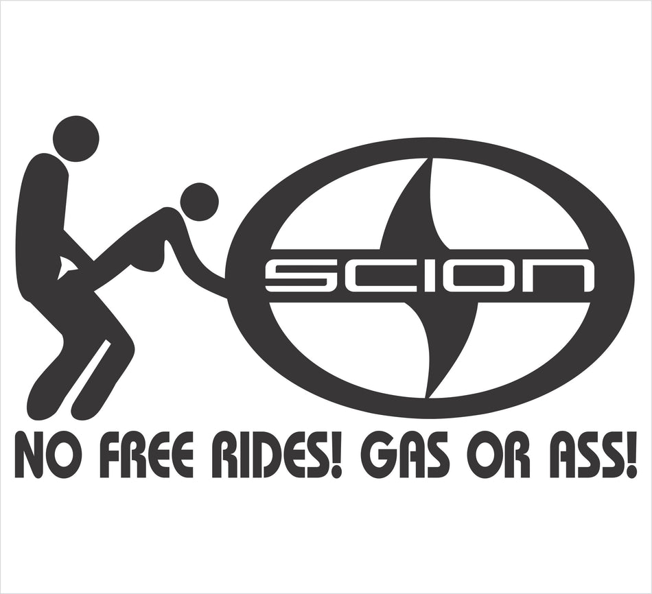 Scion No Free Rides Decal - Powercall Sirens LLC