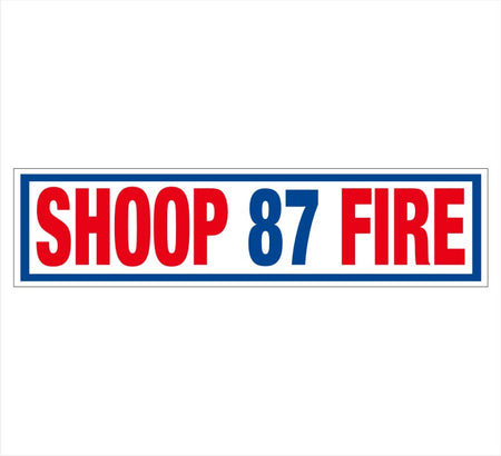 Shoop 87 Fire Equipment Label