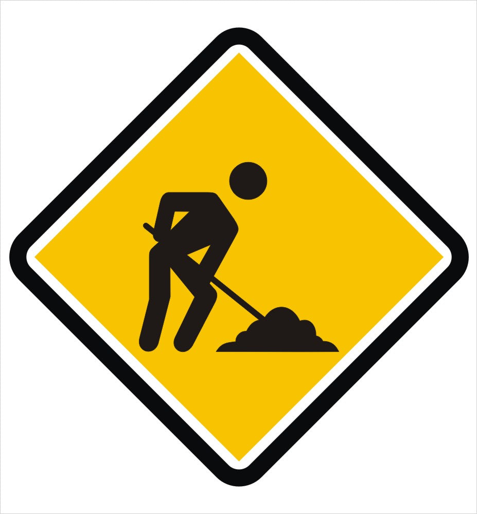 Construction Warning Decal