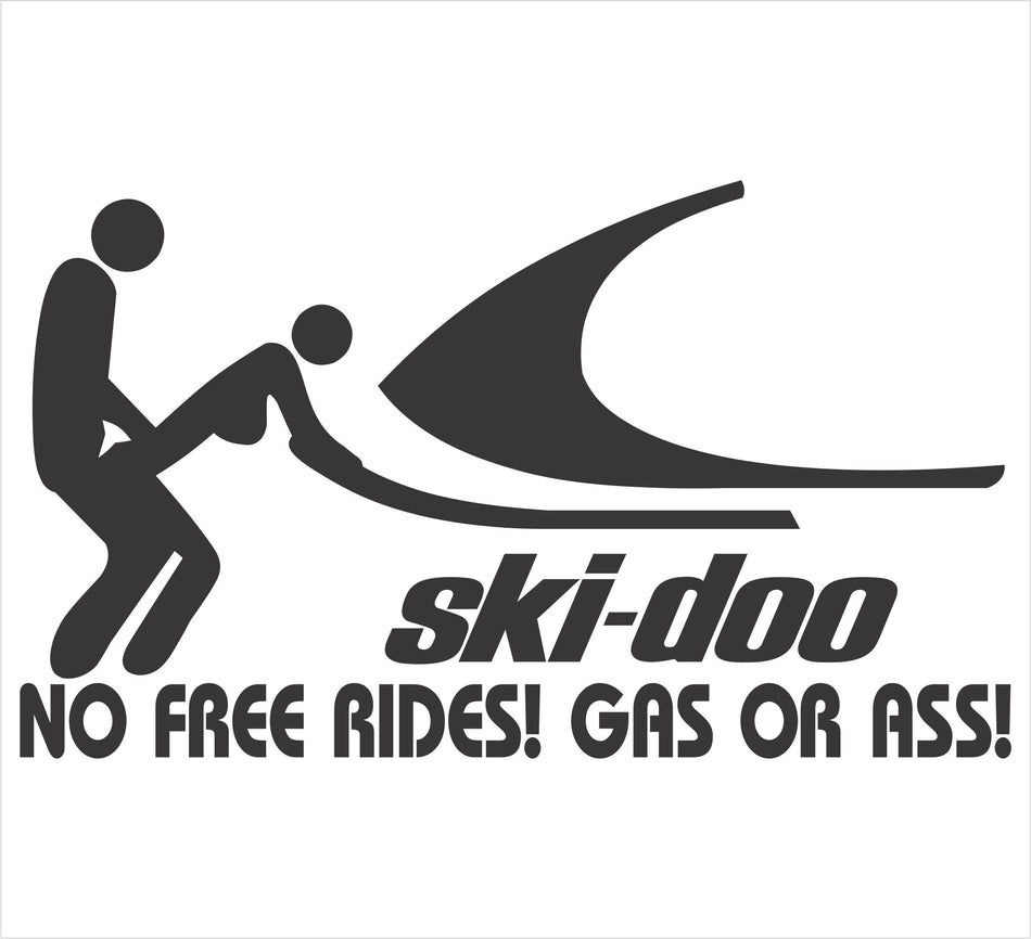 Skidoo No Free Rides Decal - Powercall Sirens LLC
