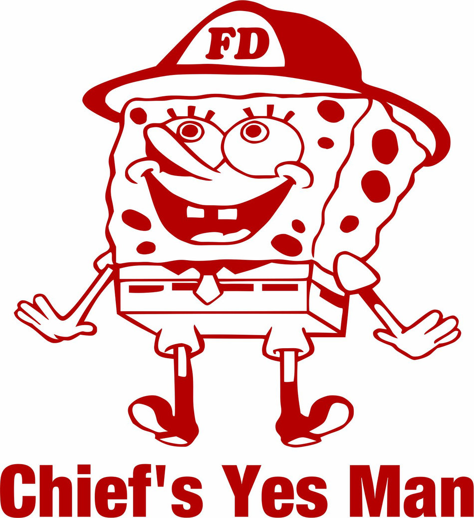 Spongeman: Chief's Yes Man Decal - Powercall Sirens LLC