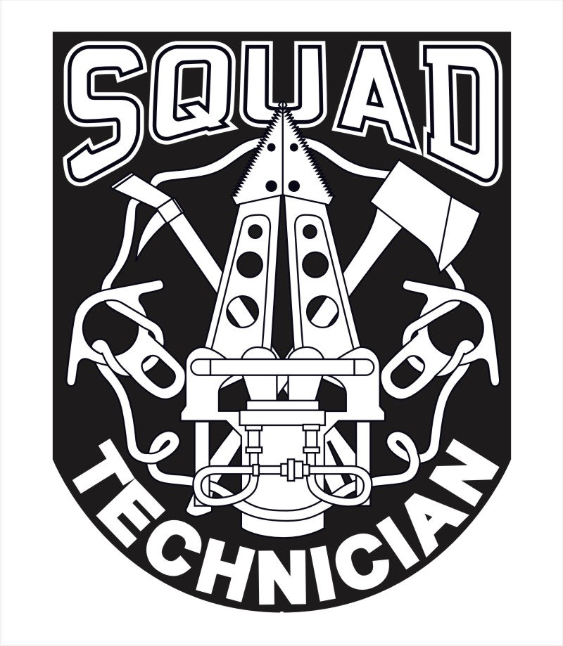 Squad Technician White/Black Decal