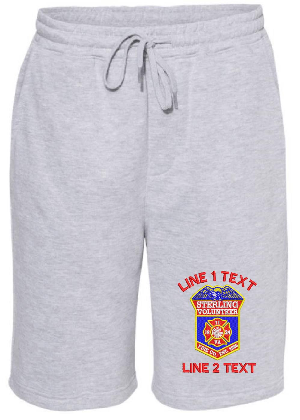Sterling Fire SVFC Custom Embroidered Fleece Shorts - Powercall Sirens LLC