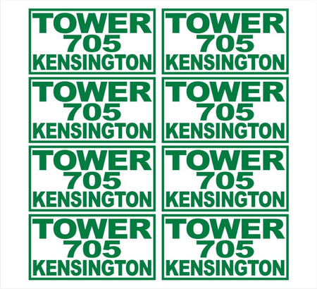 Kensington Tower 705 Equipment Labels