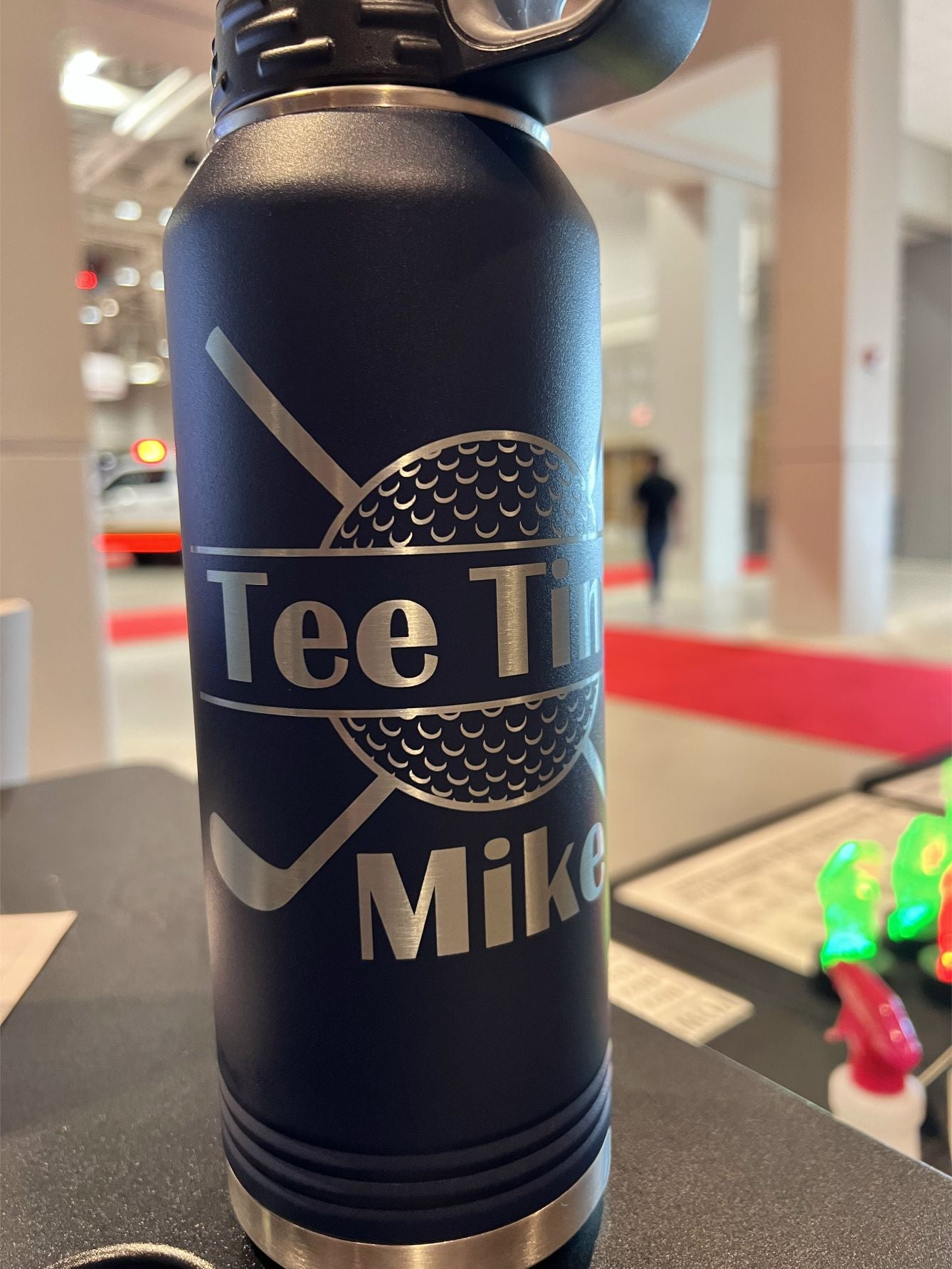 Tee Time Golf Custom Engraved 32oz. Water Bottle - Powercall Sirens LLC