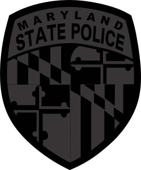 Maryland State Police Blacklite Reflective Decal - Powercall Sirens LLC