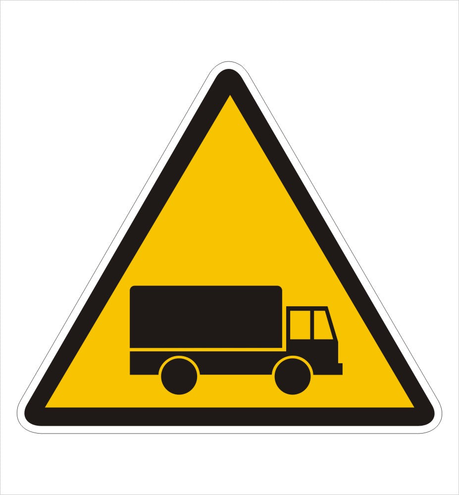 Truck Traffic Warning Decal