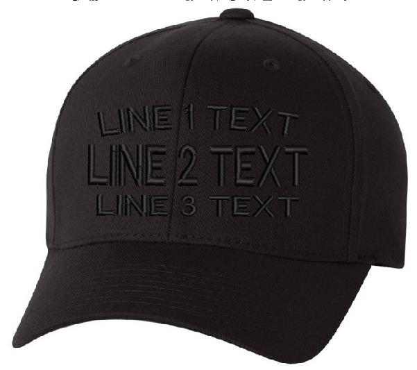 Type A Style Blackout Embroidered Hat - Powercall Sirens LLC