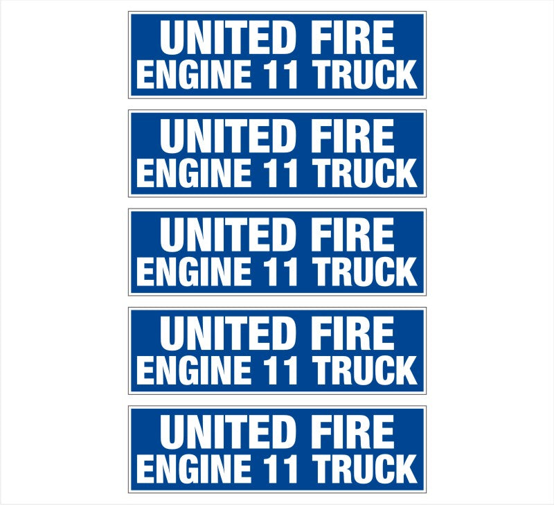 United Fire Engine 11 EQ Labels