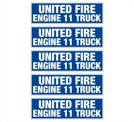 United Fire Engine 11 EQ Labels