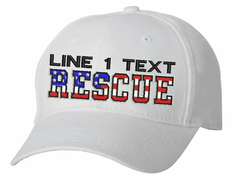 Adjustable USA Rescue Style Embroidered Hat - Powercall Sirens LLC