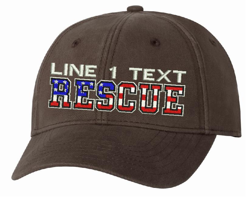 Adjustable USA Rescue Style Embroidered Hat - Powercall Sirens LLC