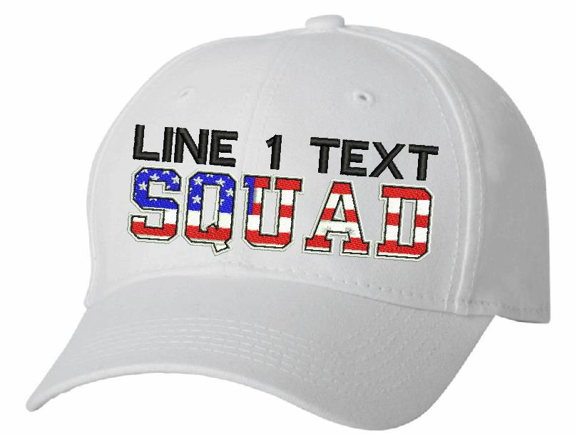 Adjustable USA Squad Style Embroidered Hat - Powercall Sirens LLC